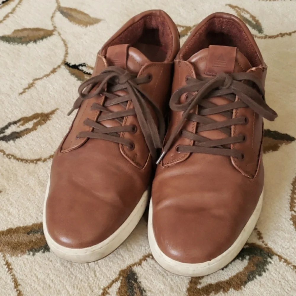 Aldo Mens Nerrawia Casual Shoes Brown Cognac Lace Up Round Toe 9.5 EUR 42.5 - Picture 4 of 16